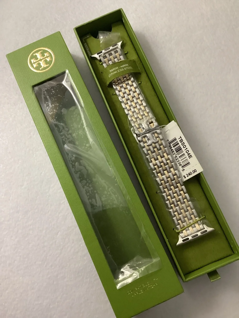 Tory Burch Two-Tone Stainless Steel Bracelet For Apple Watch® 38mm-46mm